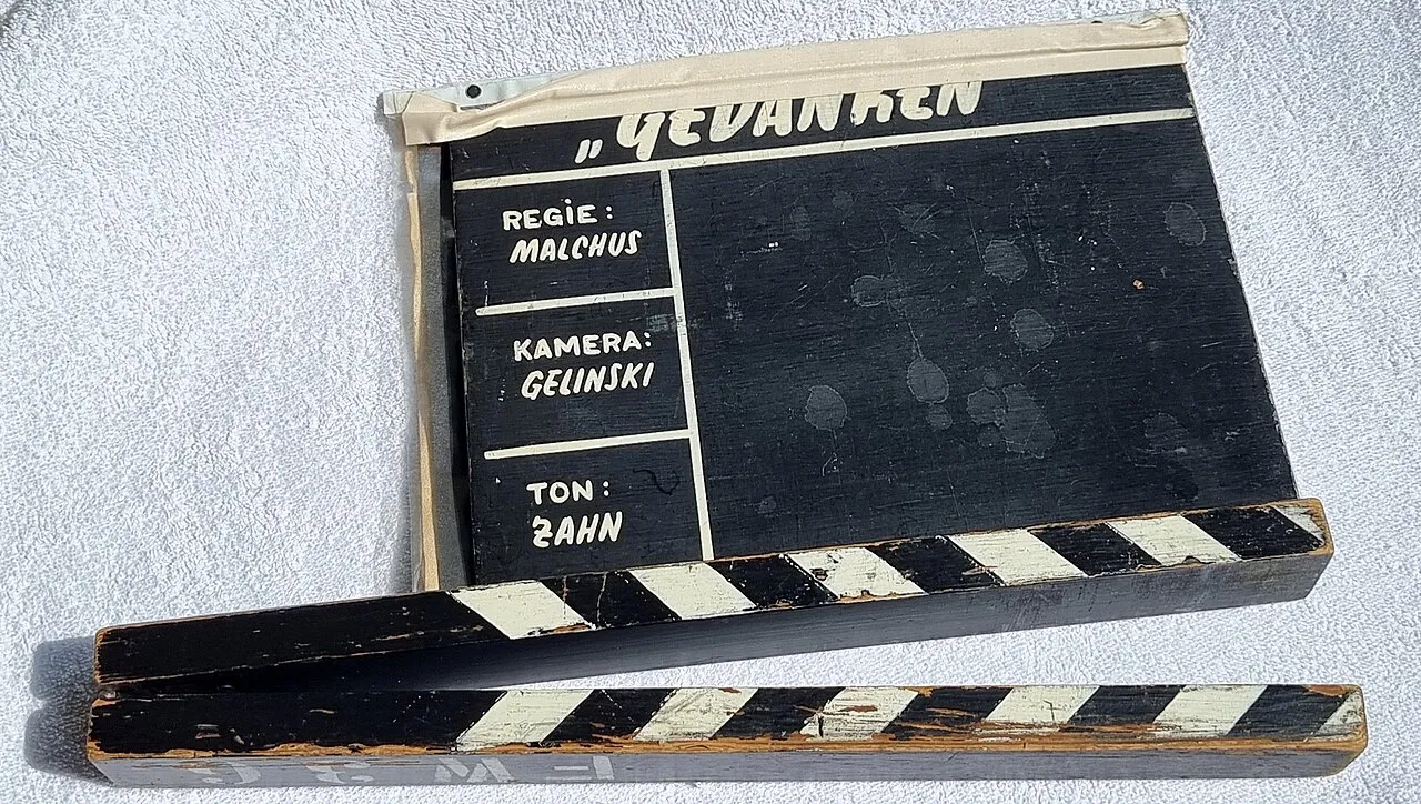 Vintage film clapperboard