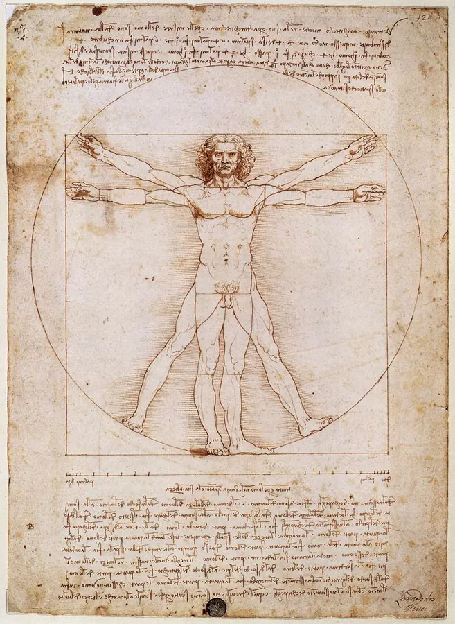 Leonardo da Vinci's Vitruvian Man drawing