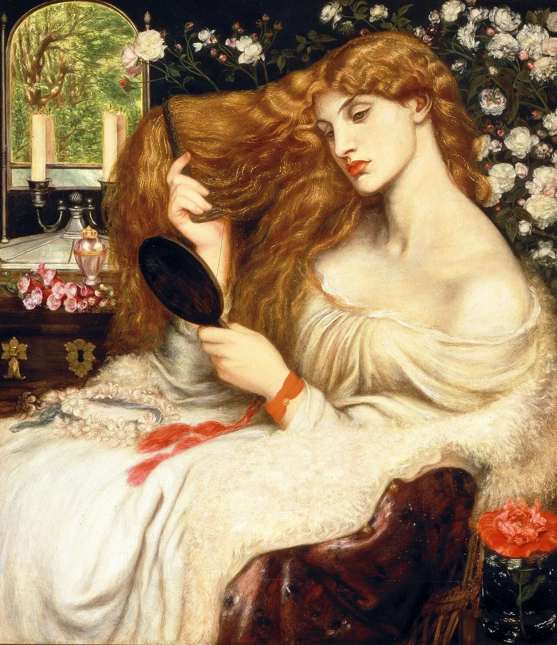 Rossetti's Lady Lilith combing her long hair