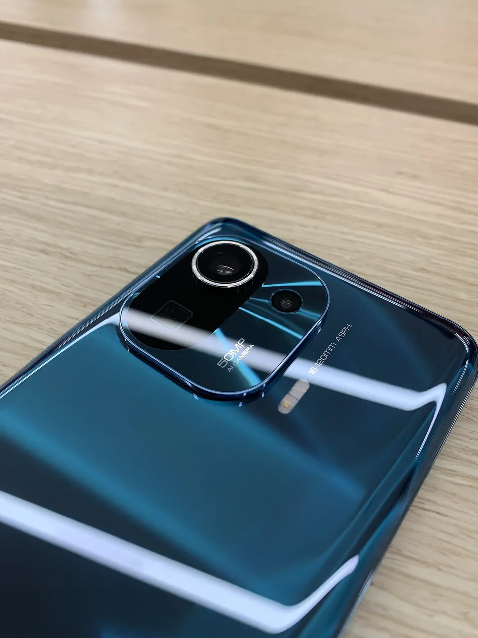 Smartphone camera lens close up