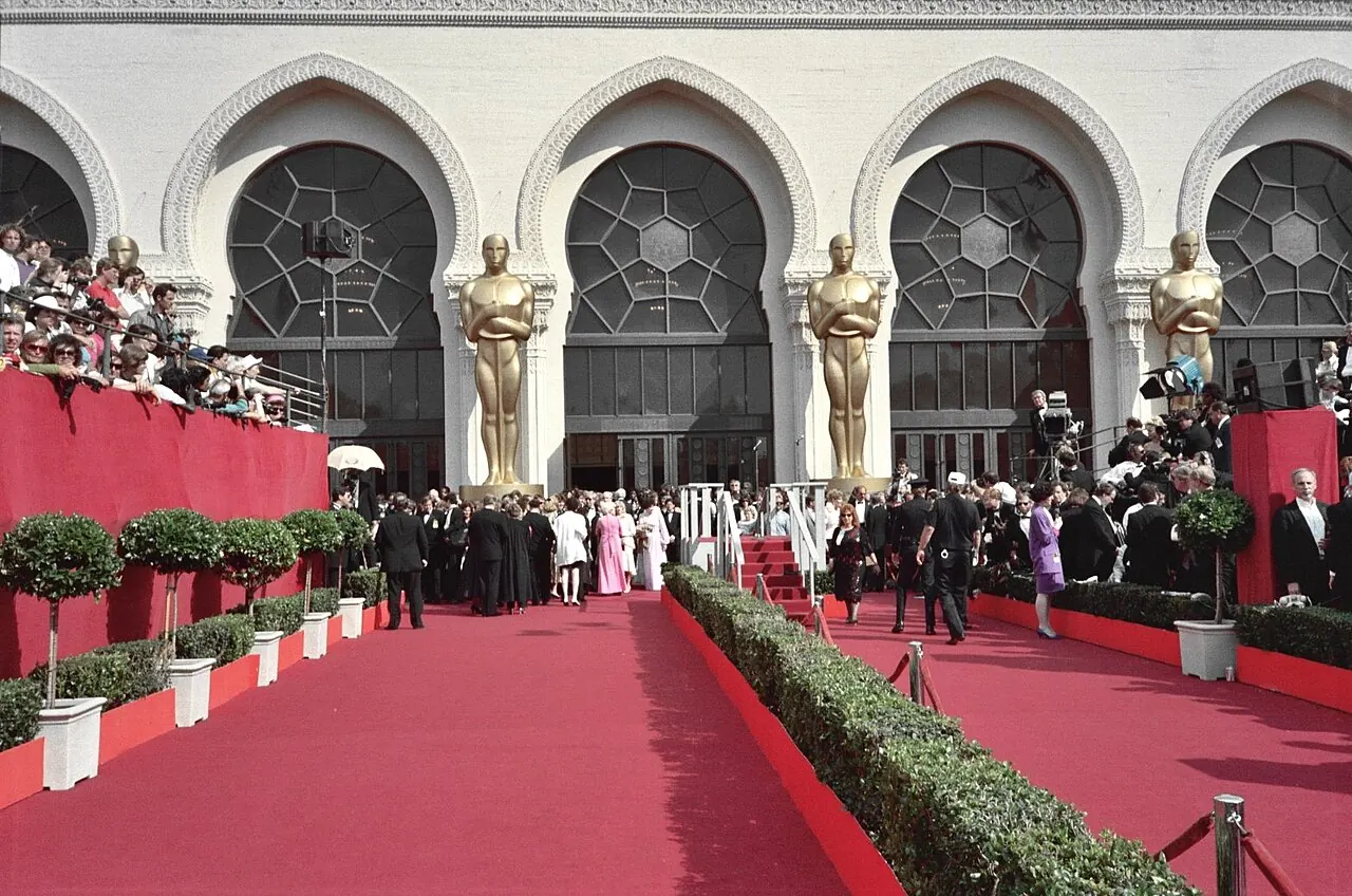 The red carpet outside the Academy Awards